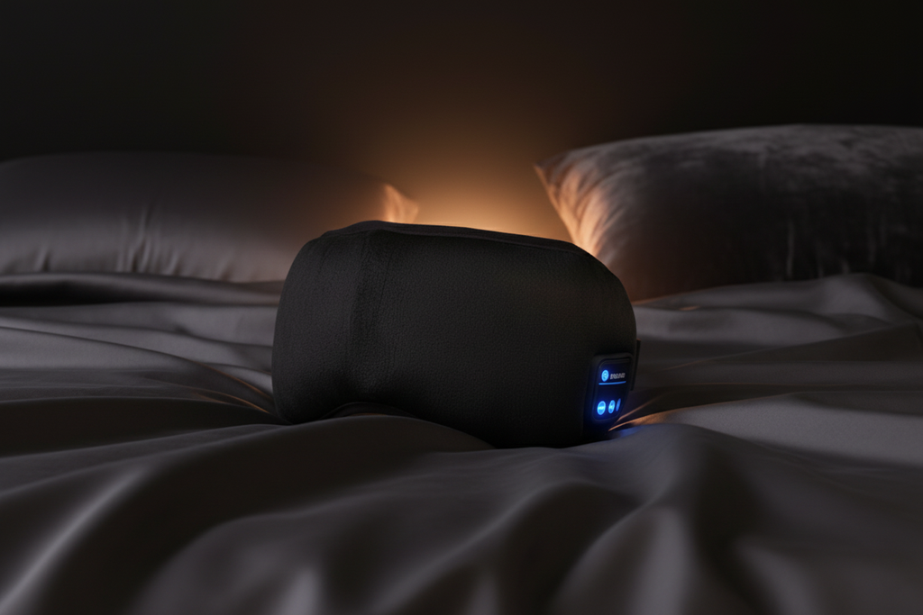 RestMask – A Sleeping Mask Meant For People Who Struggle To Sleep With Built In Bluetooth.
