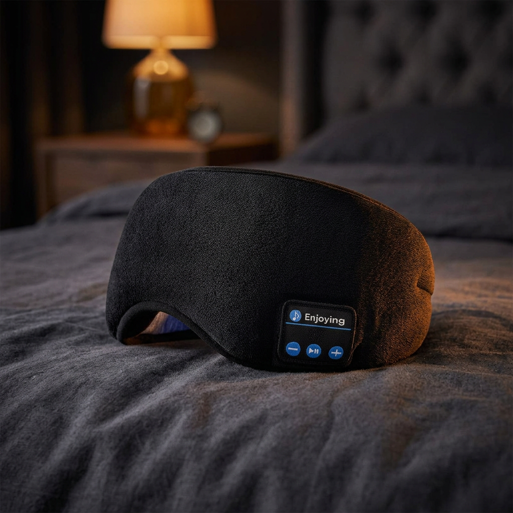 Sleep mask styled to match your warm, moody lifestyle photos